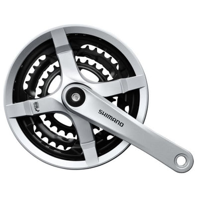Shimano Craket Set 6 7 8 vitesses FC-TY501 175 mm 48 x 38 x 28t Silver