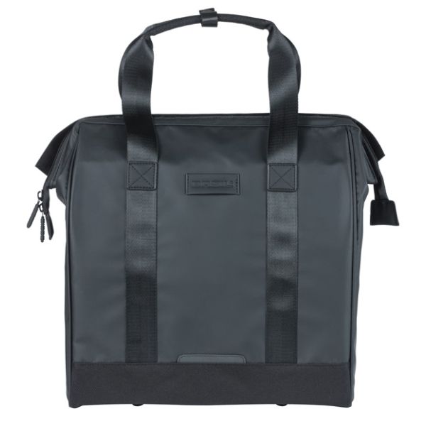Basil sac grand bâche shopper noir mik crochets | 23l