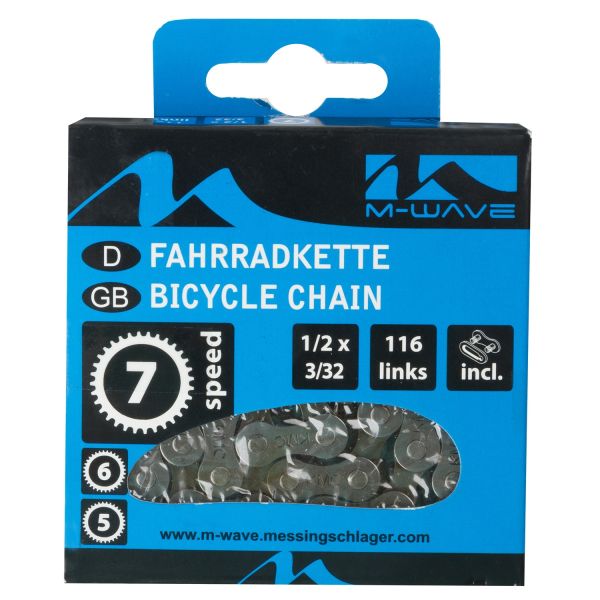 M-Wave Chaîne M-wave kmc 5 6 7 vitesses 1 2x3 32 116 maillons blister