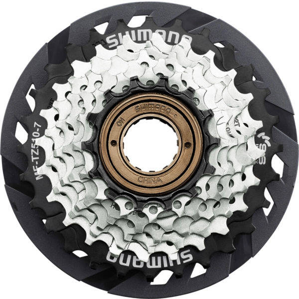 Roue libre Shimano 7 vitesses mf-tz510 14-28t - avec disque de protection des rayons