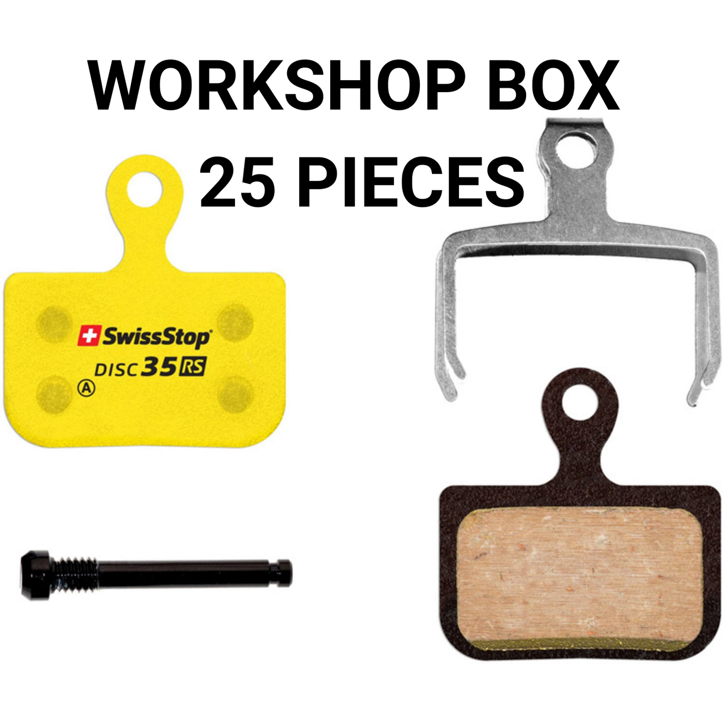 Swissstop - jeu de plaquettes de frein disque 35 rs - sram red axs, force, emballage atelier rival 25 jeux