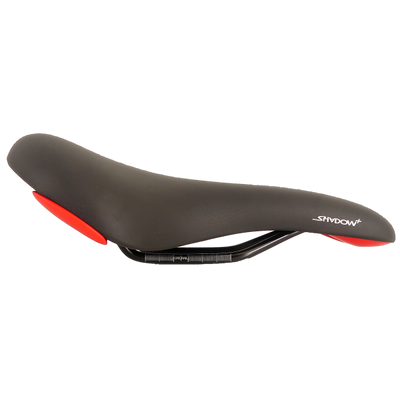 Selle de vélo Selleroyal Selle Royal Shadow+ - Homme athlétique - Noir (avec détails rouges) - Emballage atelier