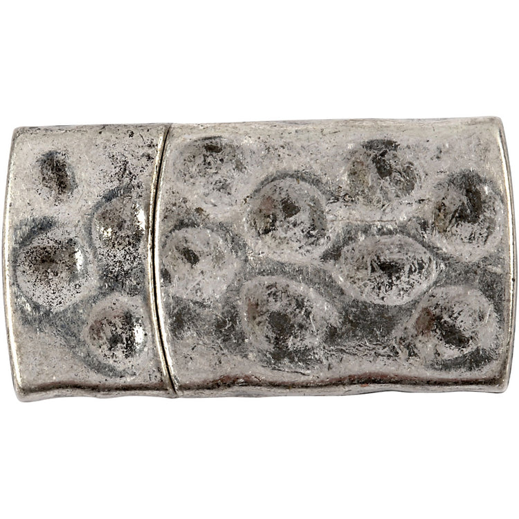Fermoir magnétique Creativ Company, taille 7x29 mm, taille de trou 3x10 mm, argent antique, 1 pièce