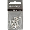 Fermoir torsadé Creativ company, l: 16 mm, plaqué argent, 10 pièces 1 boîte