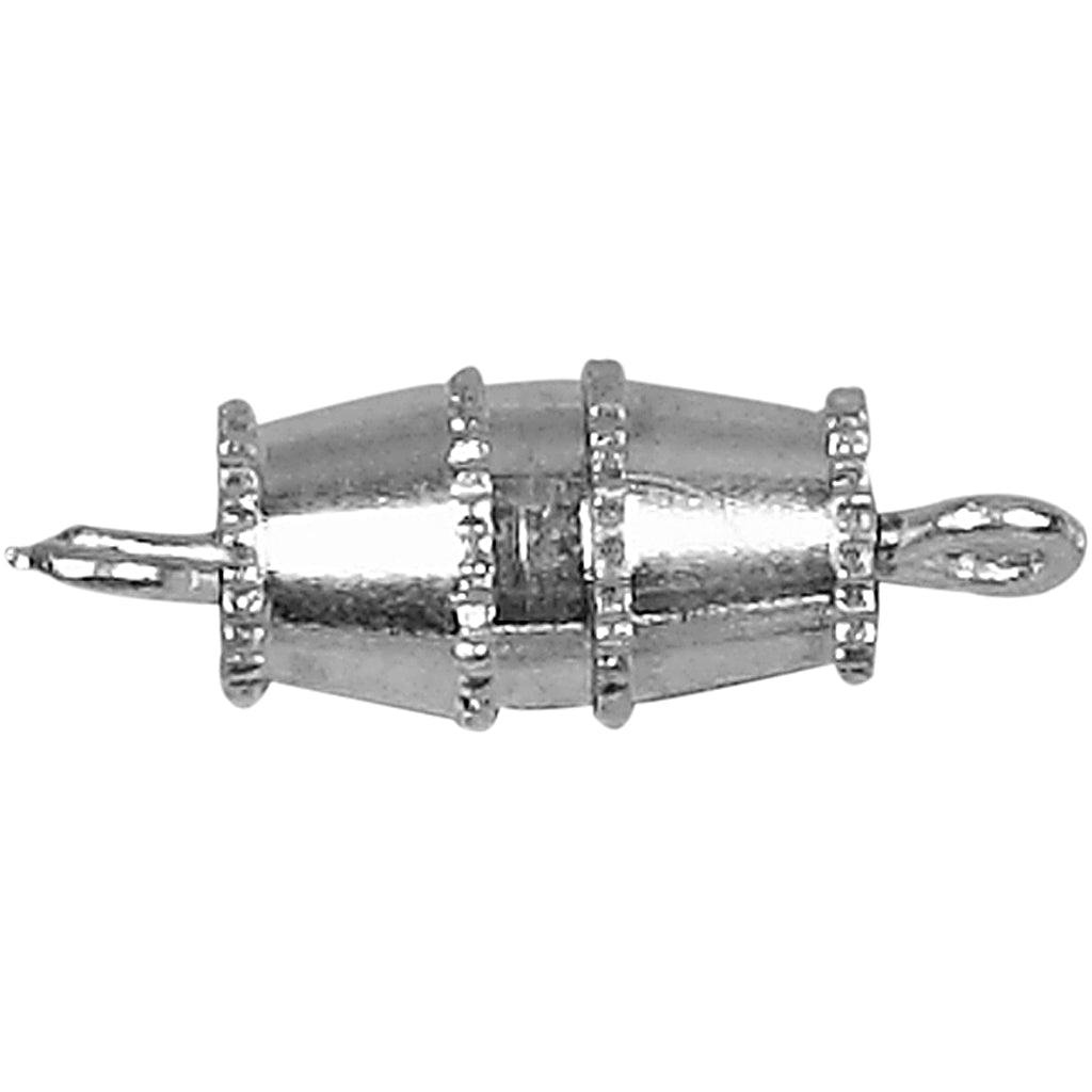 Fermoir torsadé Creativ company, l: 16 mm, plaqué argent, 10 pièces 1 boîte