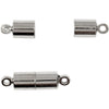 Fermoir magnétique Creativ company avec yeux, l : 15 mm, d 5 mm, plaqué argent, 10 pièces 1 boîte