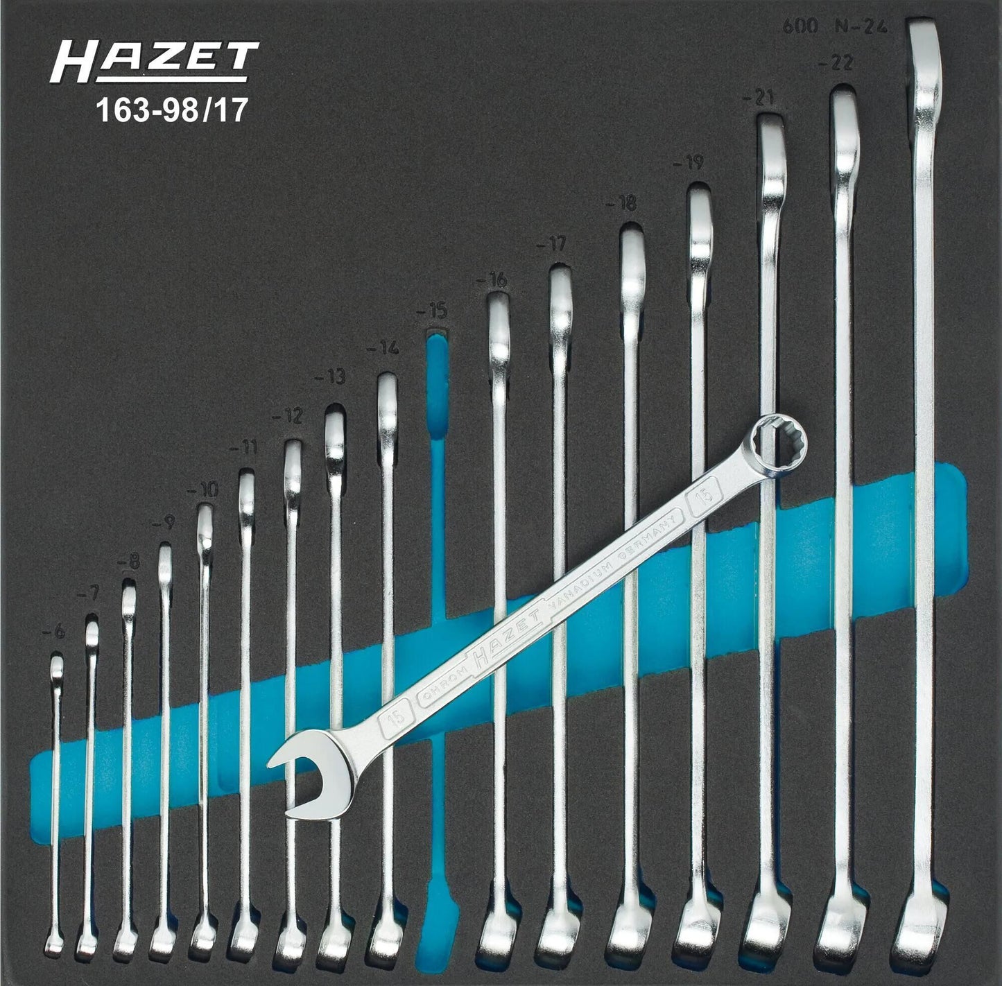 Hazet Ring Jaw Set 17 PCS Safety-Intert-Syst.