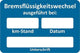 Eichner Sticker Brake Fl. Autocollant de service à la clientèle