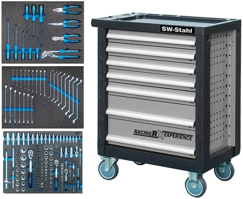 Chariots à outils SW Stahl remplis 7 tiroirs