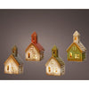 Maison en céramique Lumineo avec LED 13x7,5x5,5cm