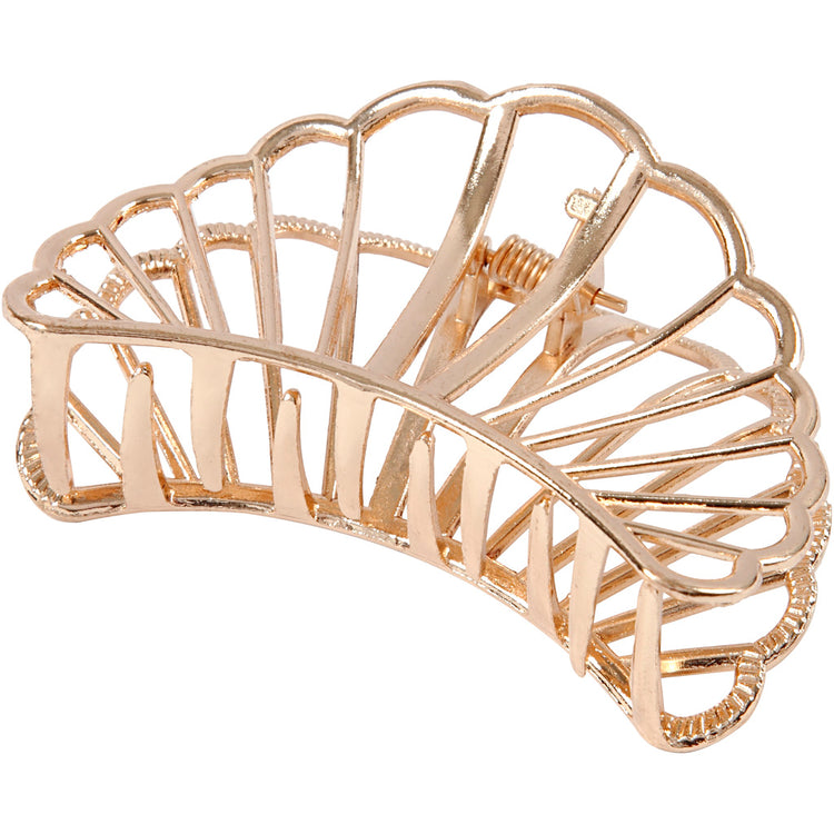 Barrettes à cheveux Creativ company, L : 80 mm, l : 52 mm, plaqué or, 1 pièce