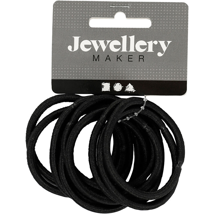 Creativ company élastique à cheveux, d 45 mm, noir, 10 pièces 1 boîte