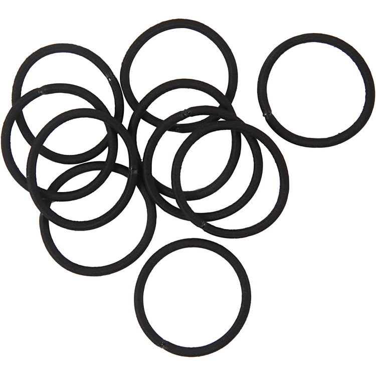 Creativ company élastique à cheveux, d 45 mm, noir, 10 pièces 1 boîte