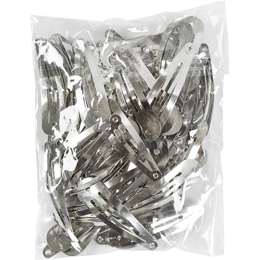 Épingle à cheveux Creativ company, l: 45 mm, l: 14 mm, argentée, 100 pièces 1 boîte