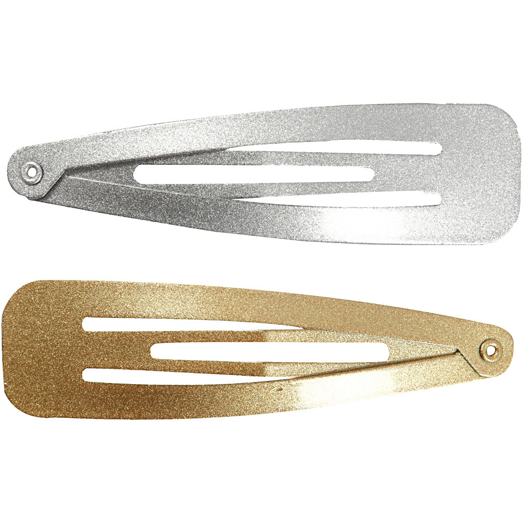 Épingle à cheveux Creativ company, L: 66 mm, W: 17 mm, or, argent, 4 pièces 1 boîte