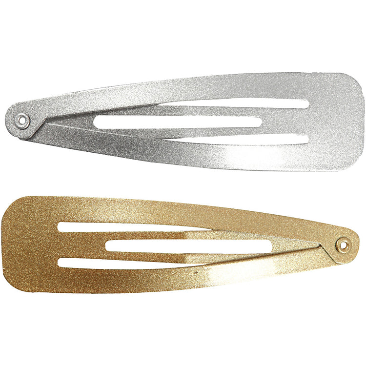 Épingle à cheveux Creativ company, L: 66 mm, W: 17 mm, or, argent, 4 pièces 1 boîte