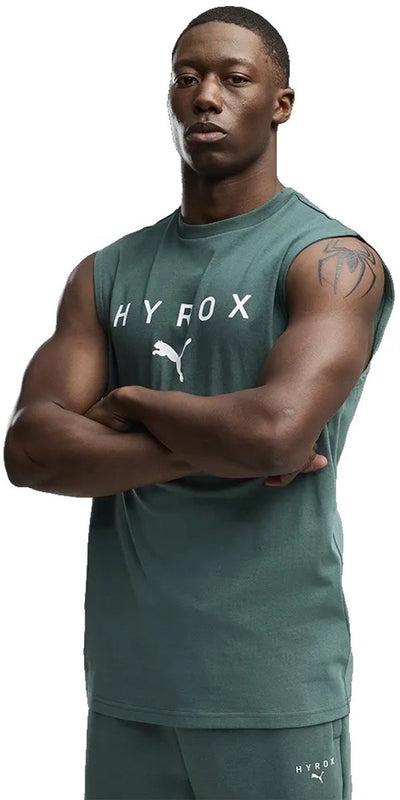 Puma x hyrox cutoff t-shirt sans manches vert m homme