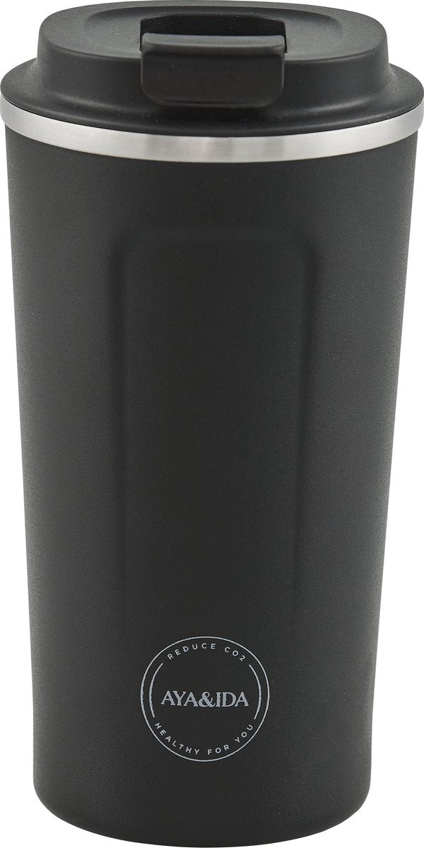 Aya ida aya ida - cup2go - tasse thermos - tasse à café - café à emporter - tasse de voyage - à emporter avec soi - 500ml - noir mat
