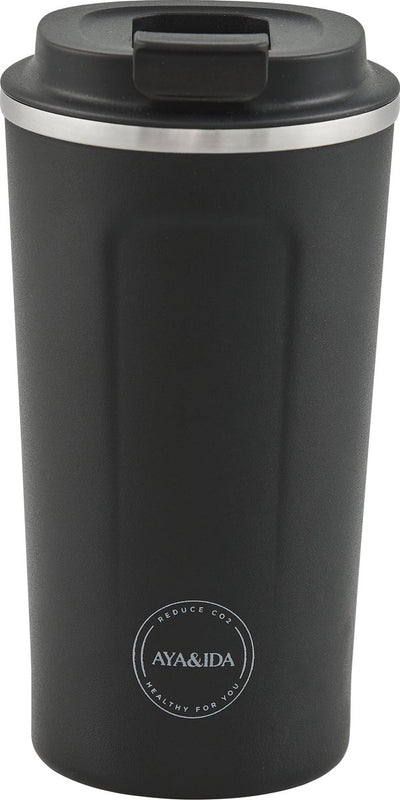 Aya ida aya ida - cup2go - tasse thermos - tasse à café - café à emporter - tasse de voyage - à emporter avec soi - 500ml - noir mat