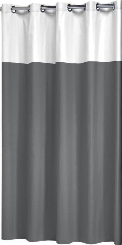 Rideau de douche double Sealskin 180x200 cm - coton polyester - gris