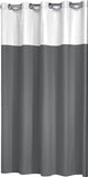 Rideau de douche double Sealskin 180x200 cm - coton polyester - gris