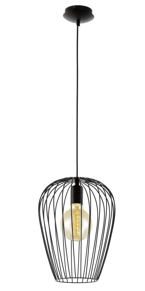 Lampe à suspension Eglo newtown - e27 - ø 27,5 cm - noire
