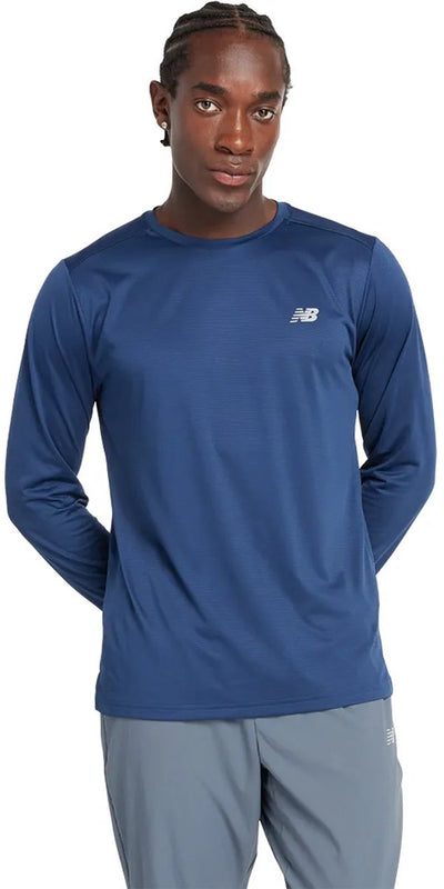 Pull de sport homme manches longues New Balance Sport Essential - marine