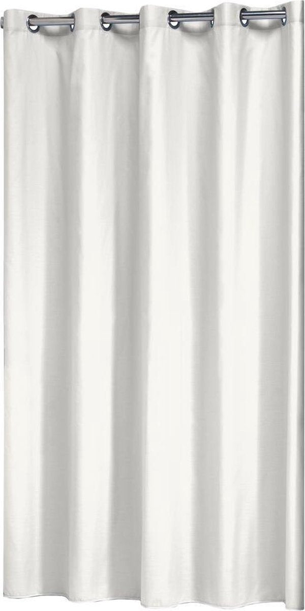 Rideau de douche en peau sceaux sceaux coloris 180x200 cm blanc