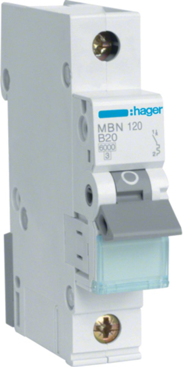 Hager mbn120 disjoncteur 1 pôle 20 a