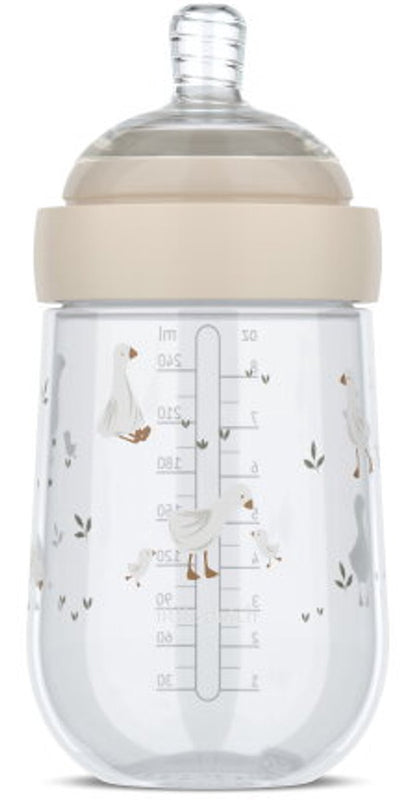Mepal biberon mio little dutch - 240 ml - anti-colique - la conception en spirale empêche le colmatage - silicone de qualité médicale - petite oie