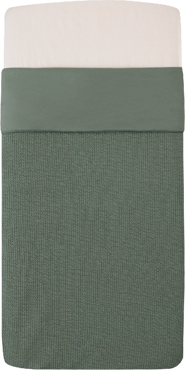 Witlof couverture de berceau pour enfants tuck-inn vagues vert forêt 60 x 120 cm