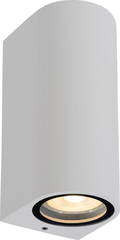 Lucide zaro - spot mural intérieur extérieur - 2xgu10 - ip44 - blanc