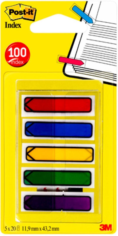 Index tape drapeaux flèche 3m rouge bleu jaune vert repositionnable inscriptible