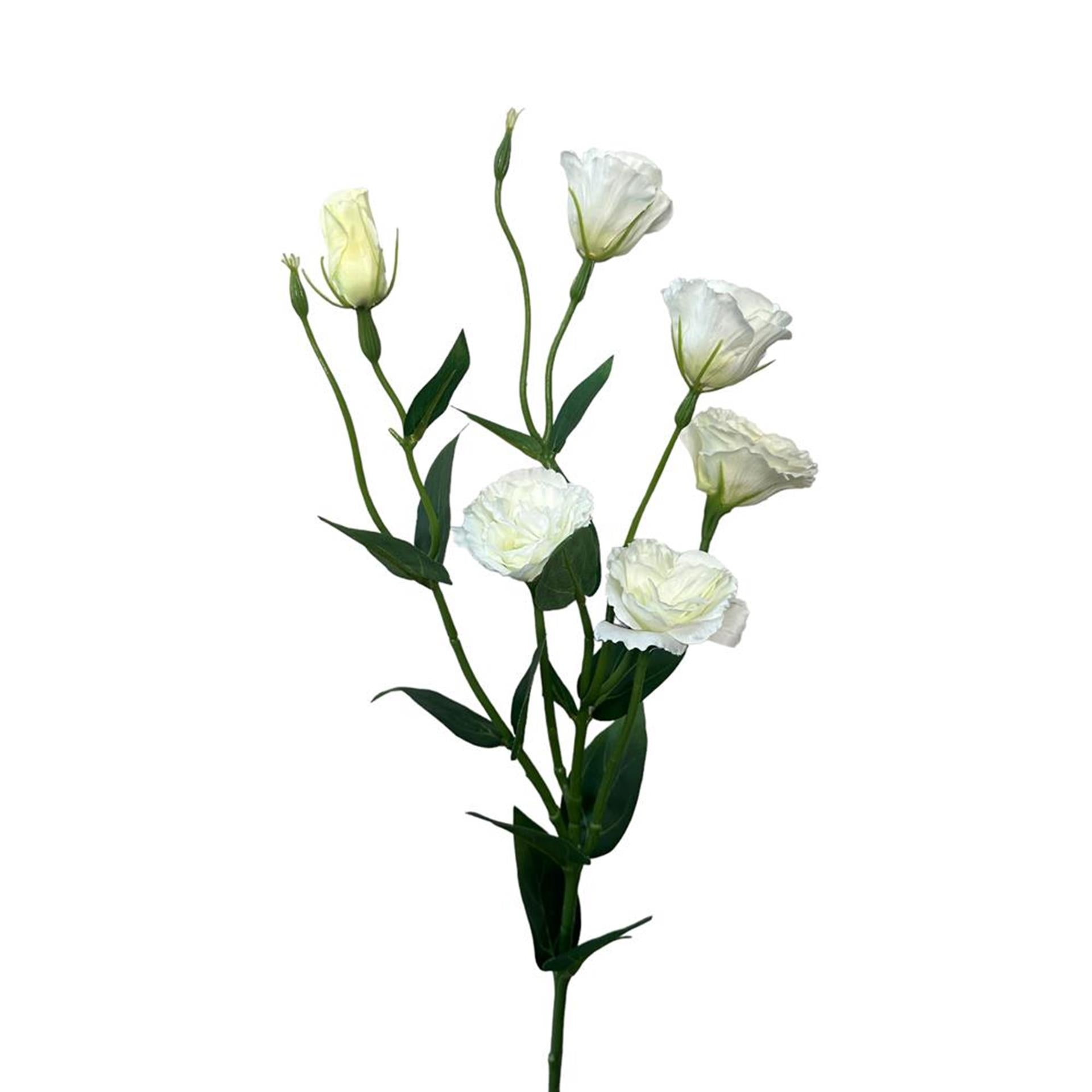 Roberts collection fleur artificielle lisianthus spray 80cm blanc