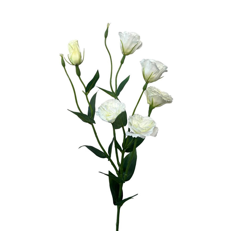 Roberts collection fleur artificielle lisianthus spray 80cm blanc