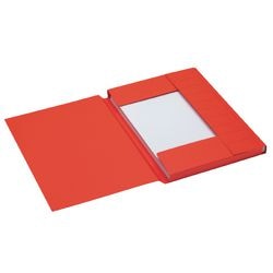 Dossier cache-poussière spectre djois a6010-242 carton 255g m2 a4 rouge 3 rabats recyclés
