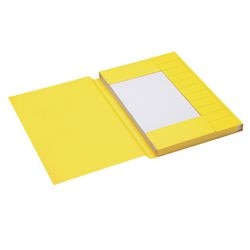 Chemise à rabat anti-poussière djois a6010-254 255g m2 folio jaune 3 rabats recyclés