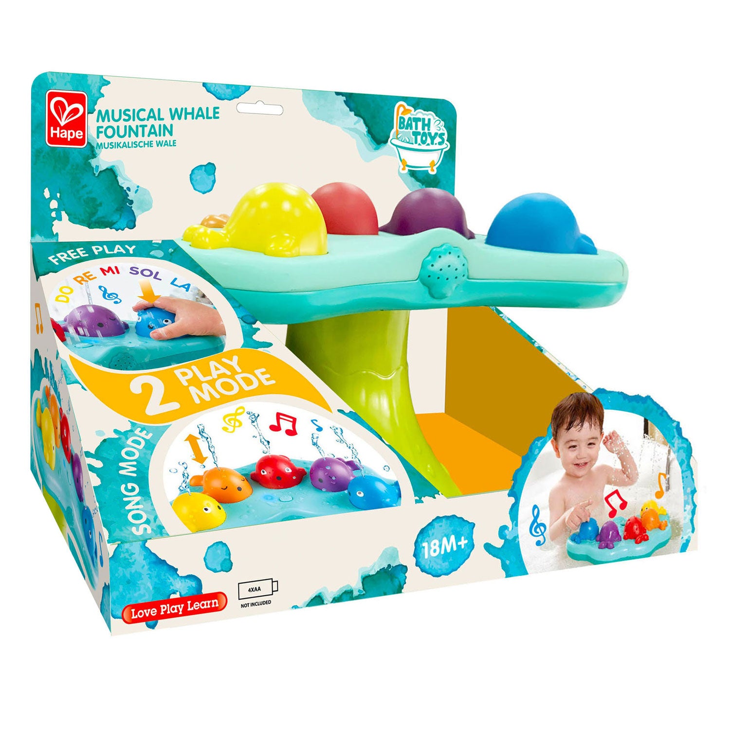 Hape jouet de bain fontaine musicale baleine