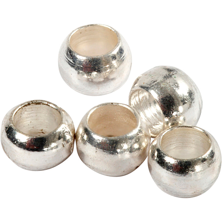 Creativ Company Perles de compression, D 2 mm, argent, 100 pièces 1 boîte