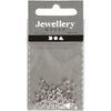 Creativ Company Perles de compression, D 2 mm, argent, 100 pièces 1 boîte