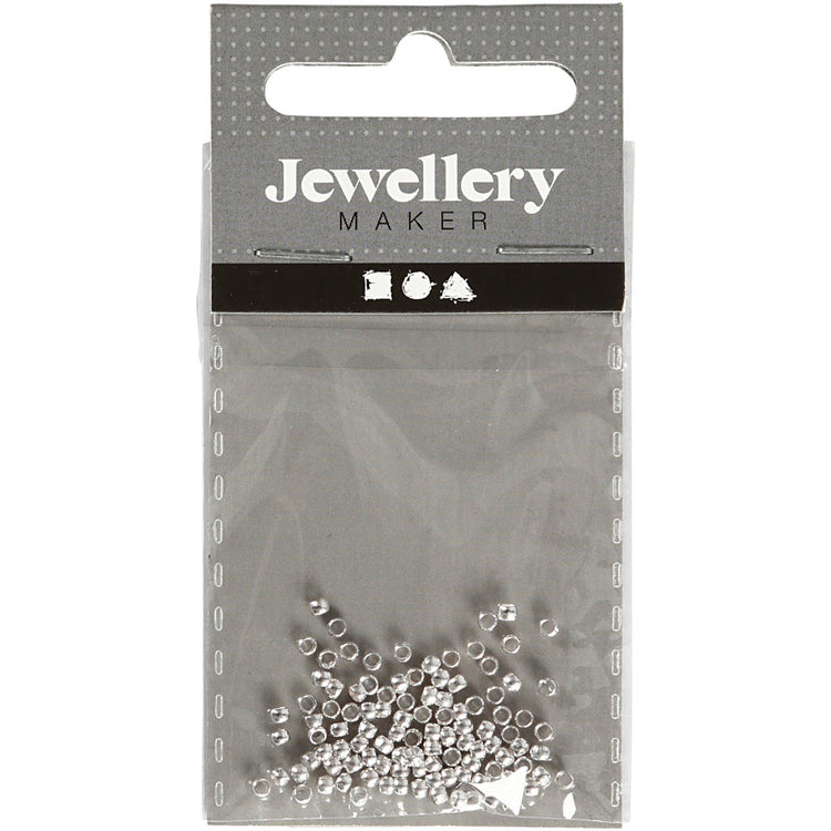 Creativ Company Perles de compression, D 2 mm, argent, 100 pièces 1 boîte