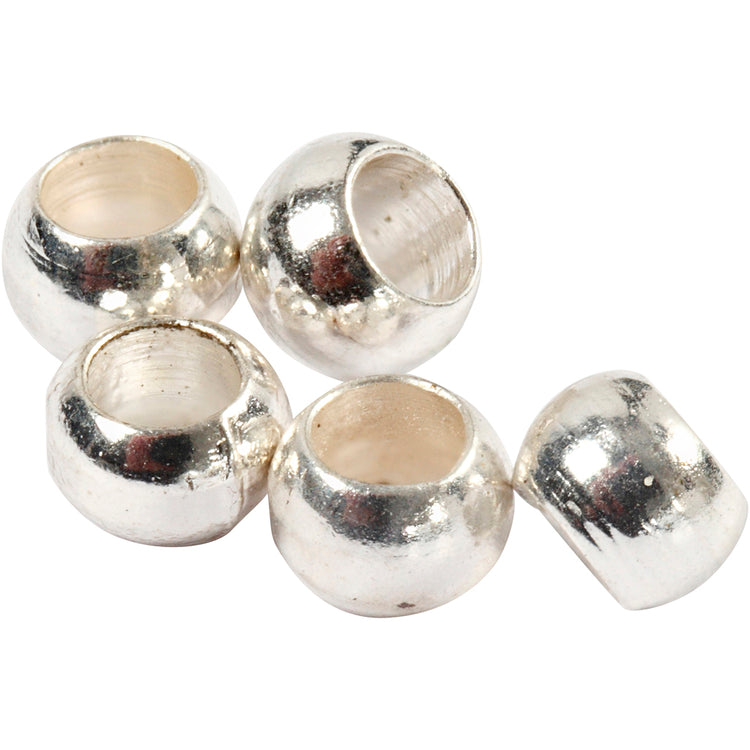 Perles de compression de la société Creativ, D 2 mm, argent, 1000 pièces 1 boîte