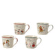 Decoris Mug de Noël porcelaine 400ml 9,5x13x8,9cm 4 assortis