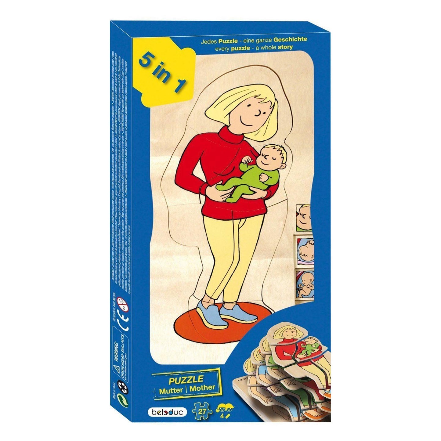 Grossesse de puzzle de couche en bois Beleduc