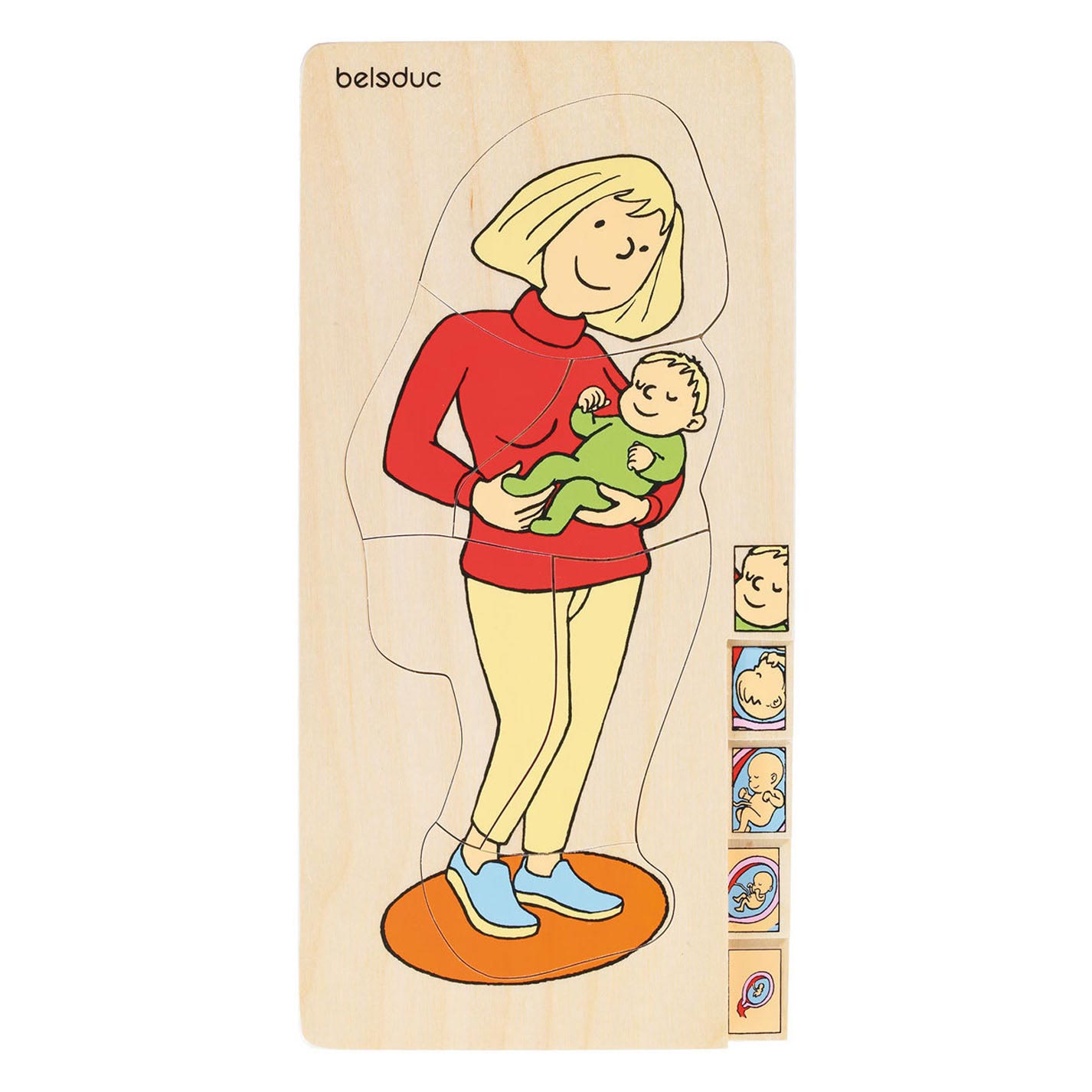 Grossesse de puzzle de couche en bois Beleduc