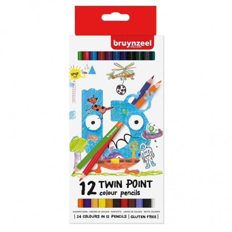 Crayons de couleur Bruynzeel 12 pointes doubles