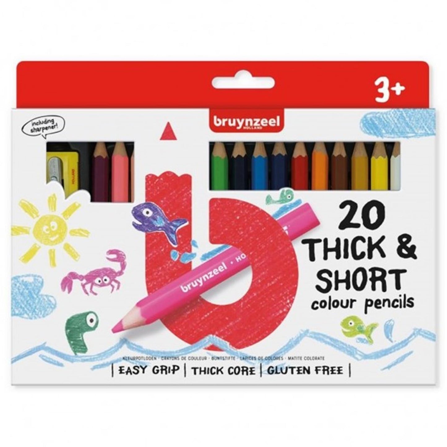 Bruynzeel 20 crayons de couleur vestes courtes