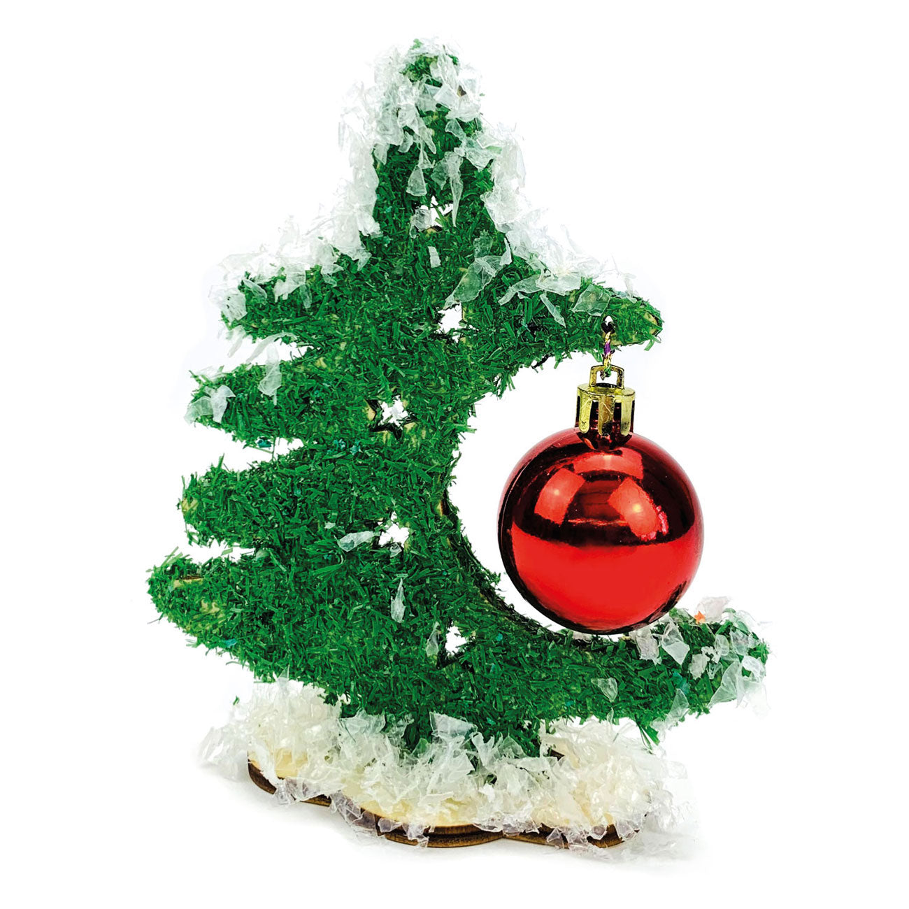 Arbre de Noël en bois Beleuc avec balle de Noël