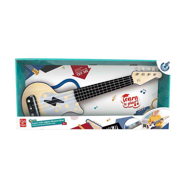 Hape ukulélé avec lumières - bleu