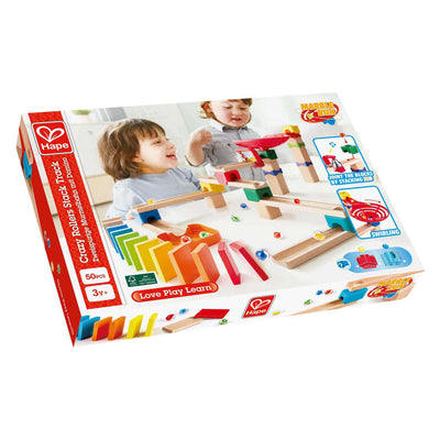 Jeu de dominos en bois et marbre Hape - 50 pièces.